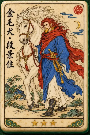 Duan Jingzhu, Golden Dog: hero flower tile portrait