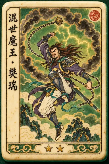 樊瑞(混世魔王)好漢花牌イラスト