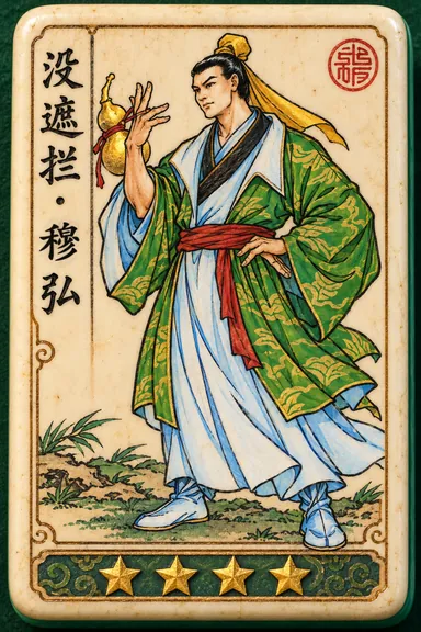 목홍(몰차란) 호걸 화패 일러스트