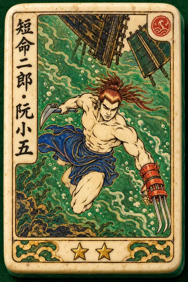 Ruan Xiaowu, Short-Lived Second Son: hero flower tile portrait