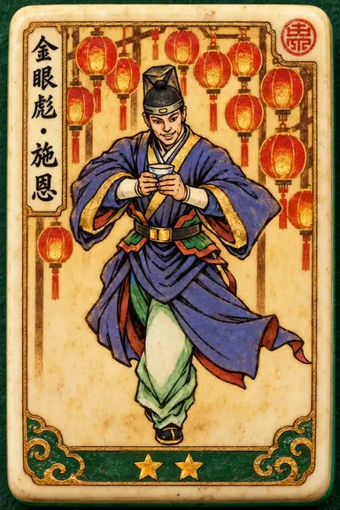 Shi En, Golden-Eyed Tiger Cub: hero flower tile portrait