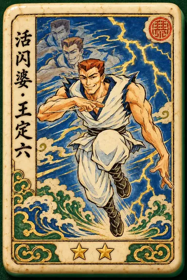 Wang Dingliu, Living Lightning: hero flower tile portrait