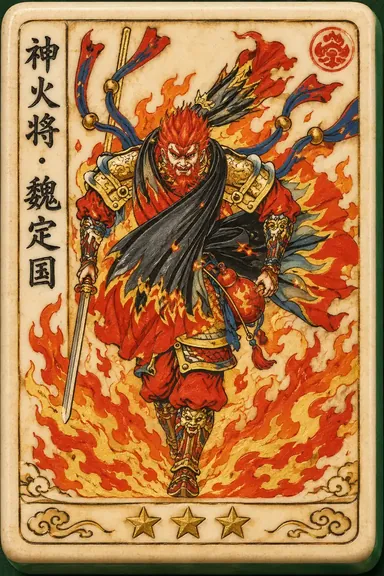 Wei Dingguo, General of Divine Fire: hero flower tile portrait