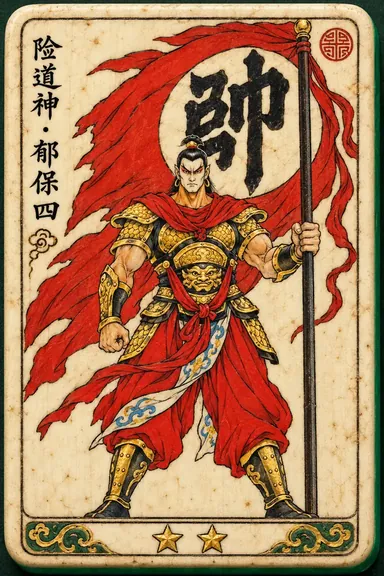Yu Baosi, Road-Clearing God: hero flower tile portrait
